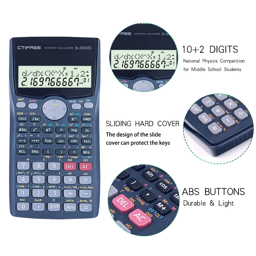 Fx991 Calculators  Multifunctional 401 Function FX-100MS Calculatrices Large Display Kdt Scientific Calculator for Students