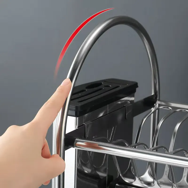 Home Basic Dish Drying Rack Container Dish Rack Plate Display with Ss 304 Material