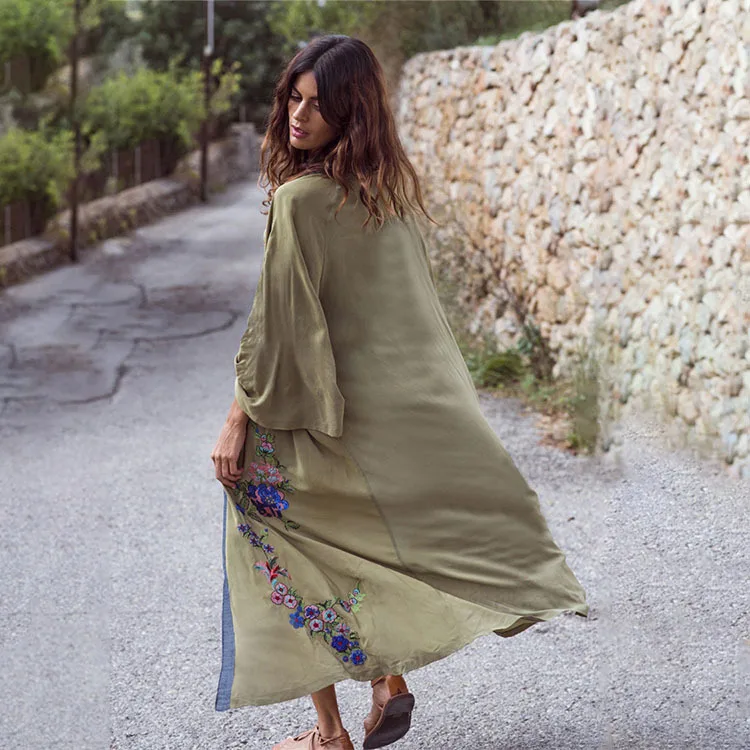 chinese dress ladies Blue Loose Mini Dress with Oversized Cutwork  Juliet Dunn London