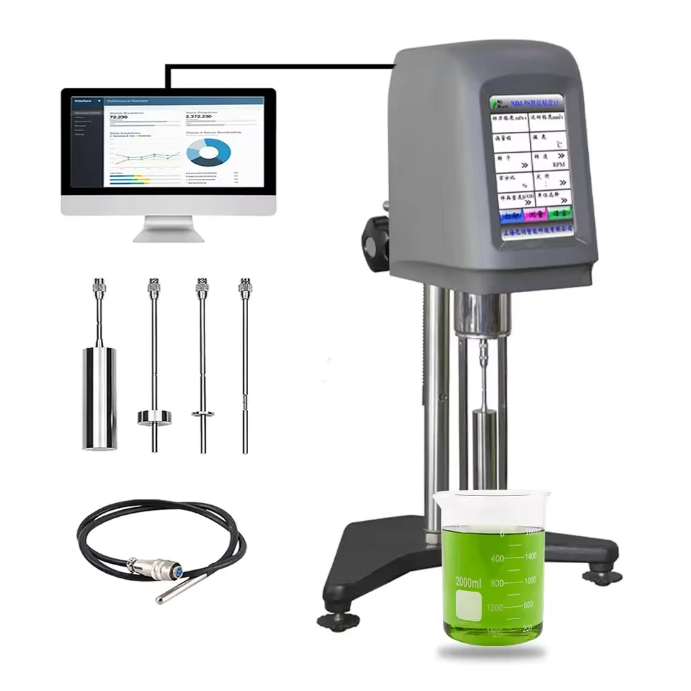 IKEME Lab Testing Equipment Rotary Viscometer Viscosity Tester 100000mPas Fluidimeter Meter Newton Liquid Cream Paint Viscometer