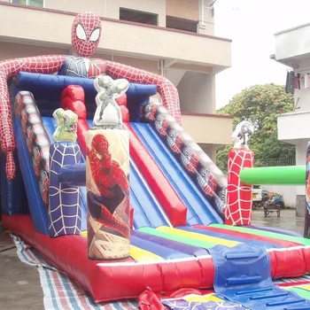 High Quality Outdoor Game Commercial inflatable spider man design Trampoline Jumping Slides funny sport game