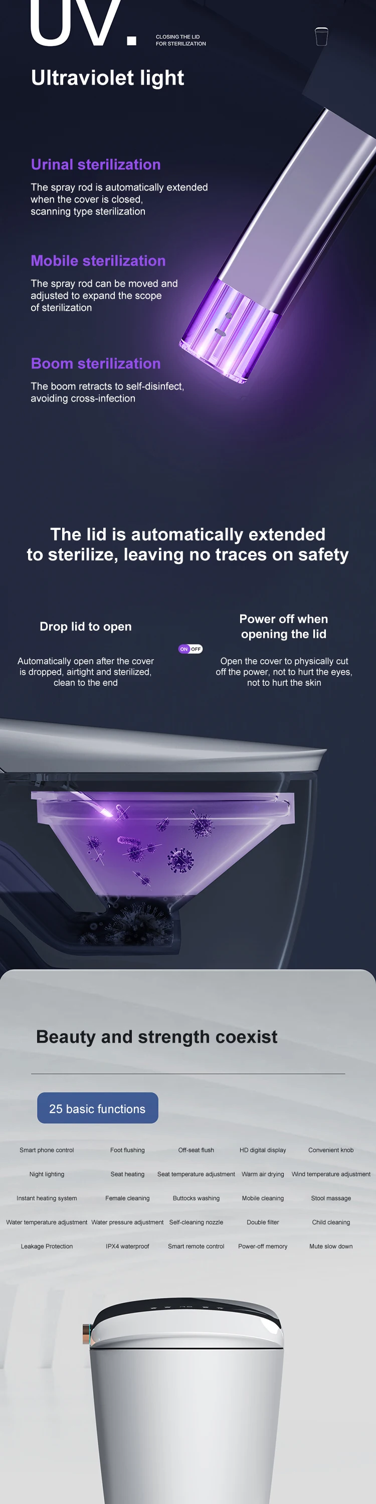 product auto flush electric bidet inodoros wc toilet bowl ceramic siphonic automatic toilet commodes bathroom intelligent smart toilet-13