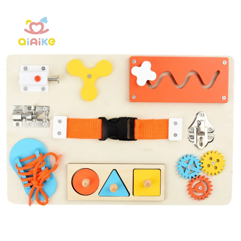 Qiaike Rano obrazovanje Maloljetnik Zaposleno ploča Beb aktivnost Osjetljivost Drveno Montessori vještine za život Obuka učenja igračka za 3+