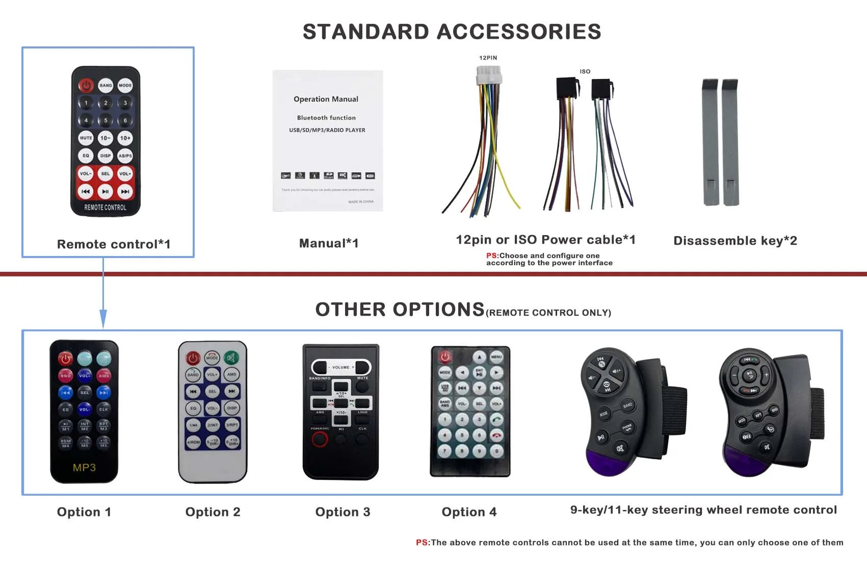 Wholesale Single Din Car Stereo Radio for Car MP3 1Din BT FM SD USB Car Tape Mp3 Player Blue Tooth