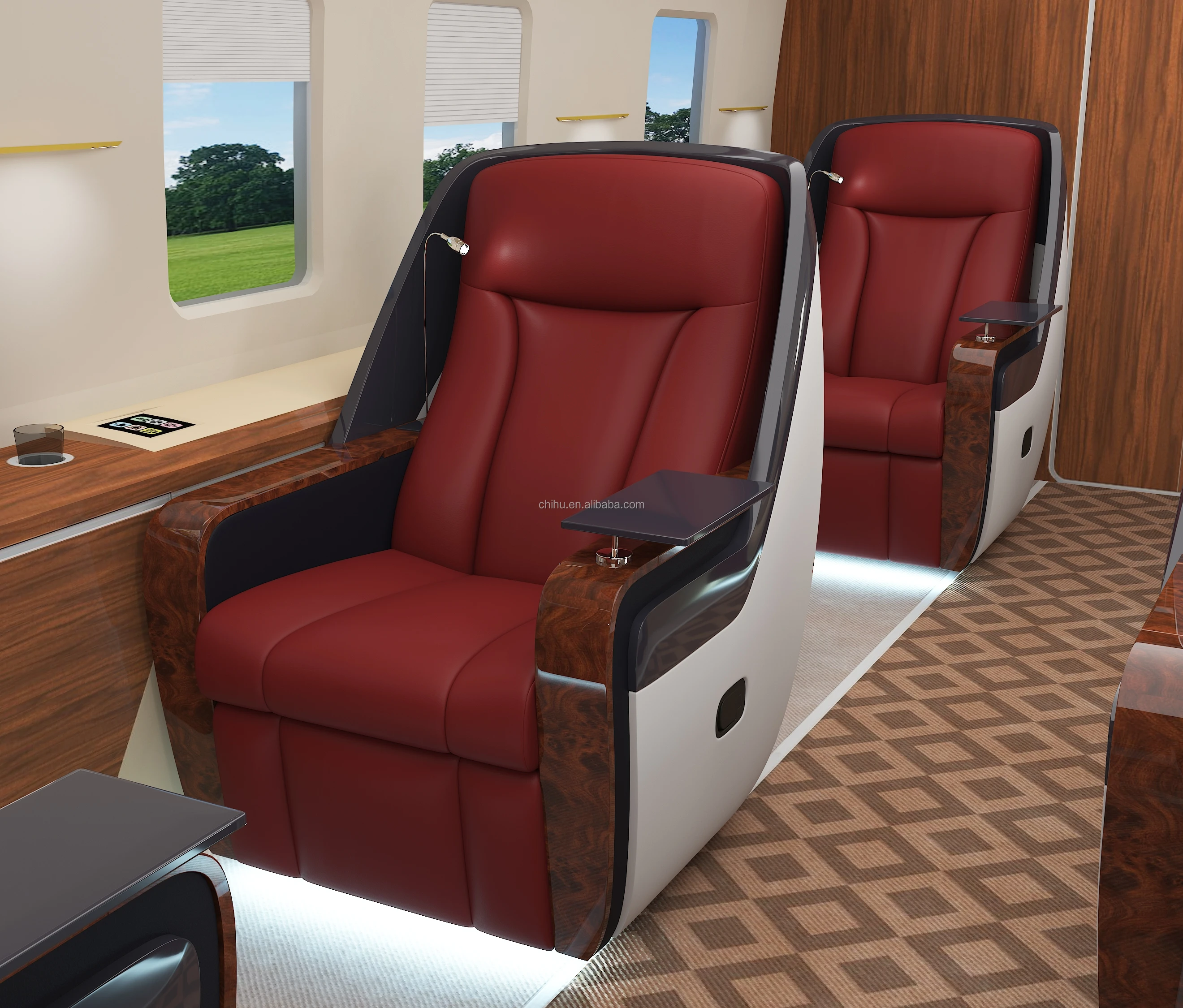 Luxury VIP Bus Chair for Commercial Use – Electric Genuine Leather ...