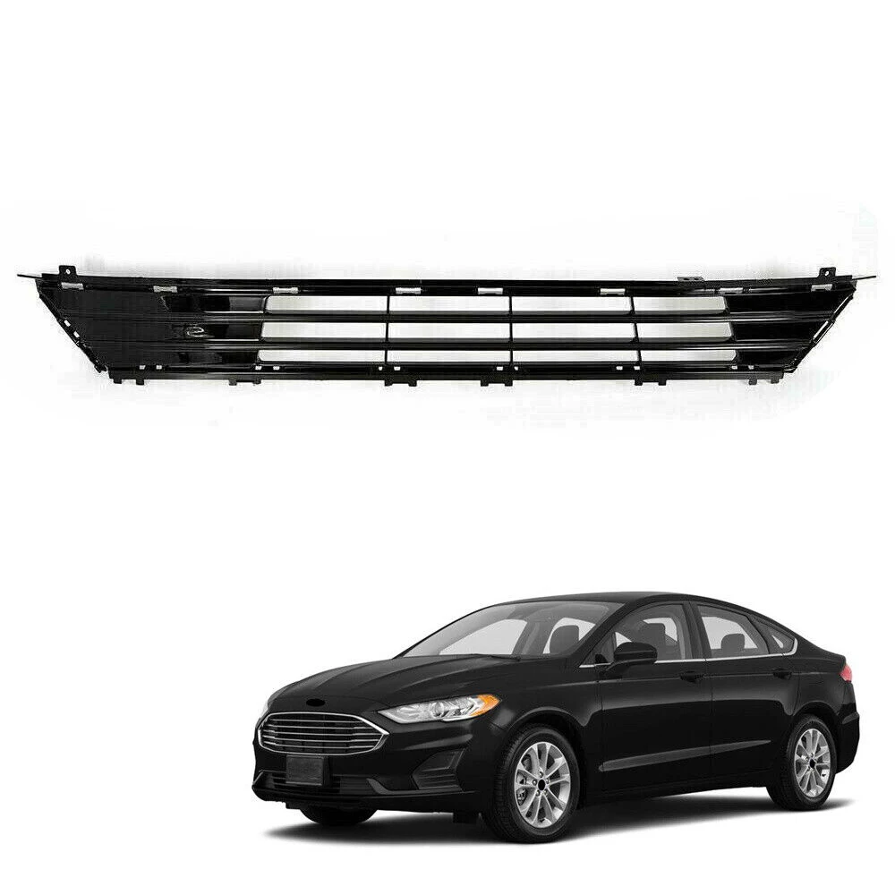 car replace accessproies parts Black Chrome Front Bumper Lower Grille Mesh Trim for Ford Fusion 2019 2020