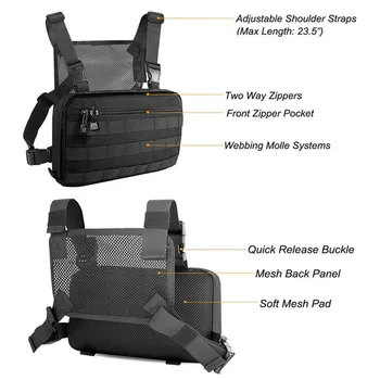 Radio Chest Harness Holder Holster Vest for Two Way Radio