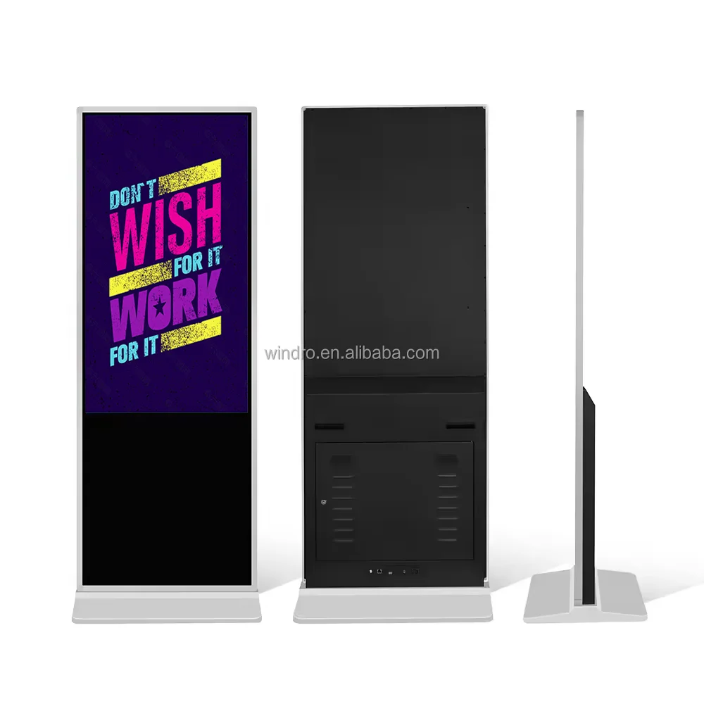 Floor Standing Digital Signage Lcd Advertising Display Screen Multi Sized Billboard 65inch Lcd Advertising Display