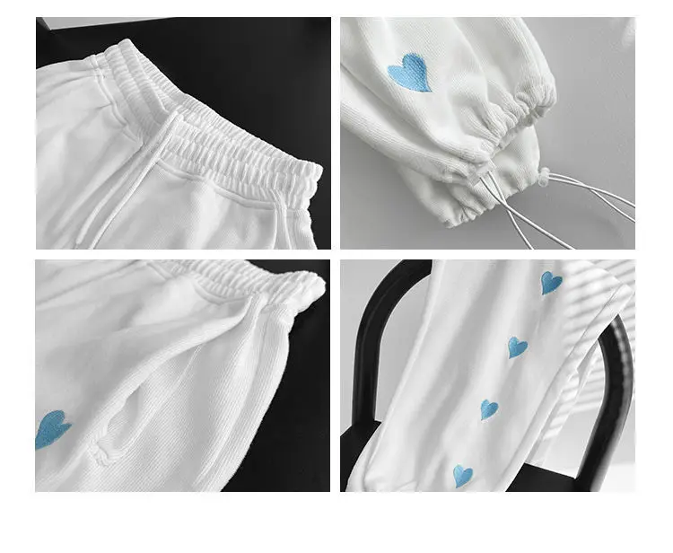 M-2XL Spring/Summer New Drawstring Sports Casual Pants Love Women's Leggings
