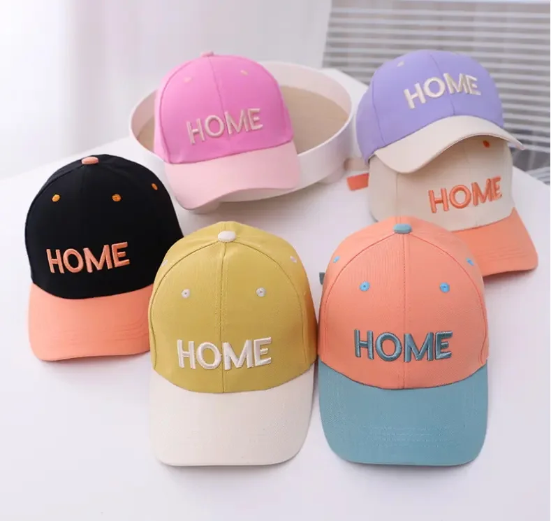 Embroidery 6 Panel Tennis Plain Blank Adjustable Classic Fitted Glitter Kids Baseball Caps details