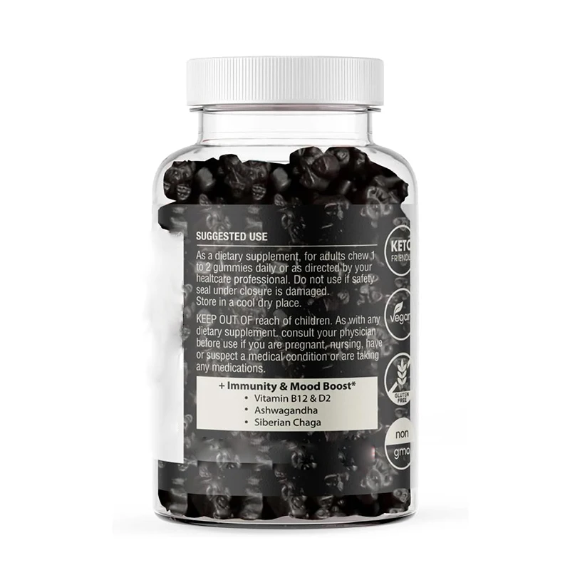 Oem Shilajit Gummies Ashwagandha Vitamins B12 D2 Pure Himalayan