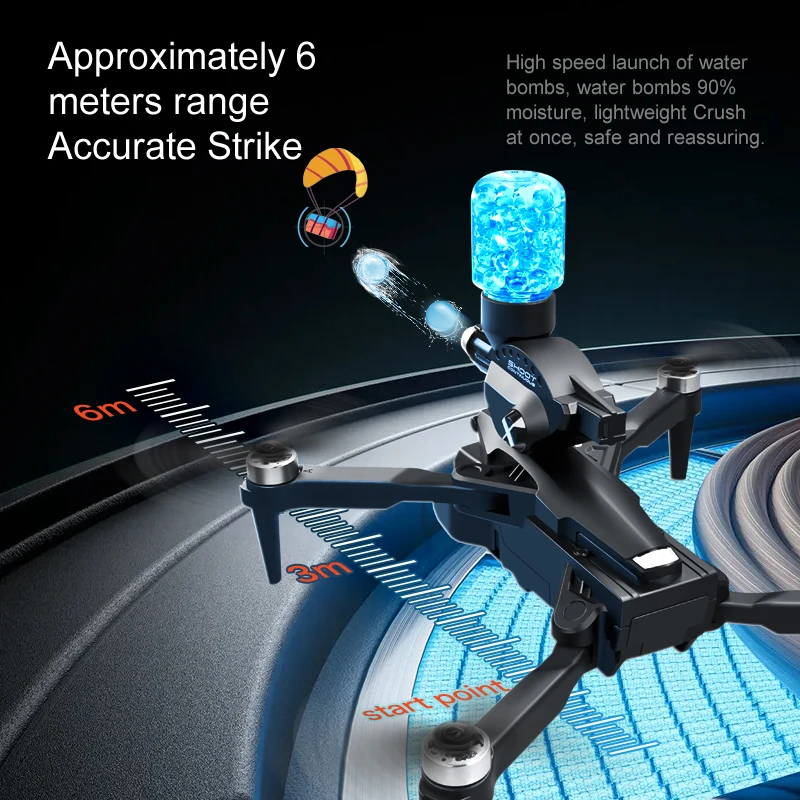 Launching Water Bombs Toy Outdoor Beginner Drone 8k Professional Vtol Uav Quadcopter Prosumer Big Drone 8k Online
