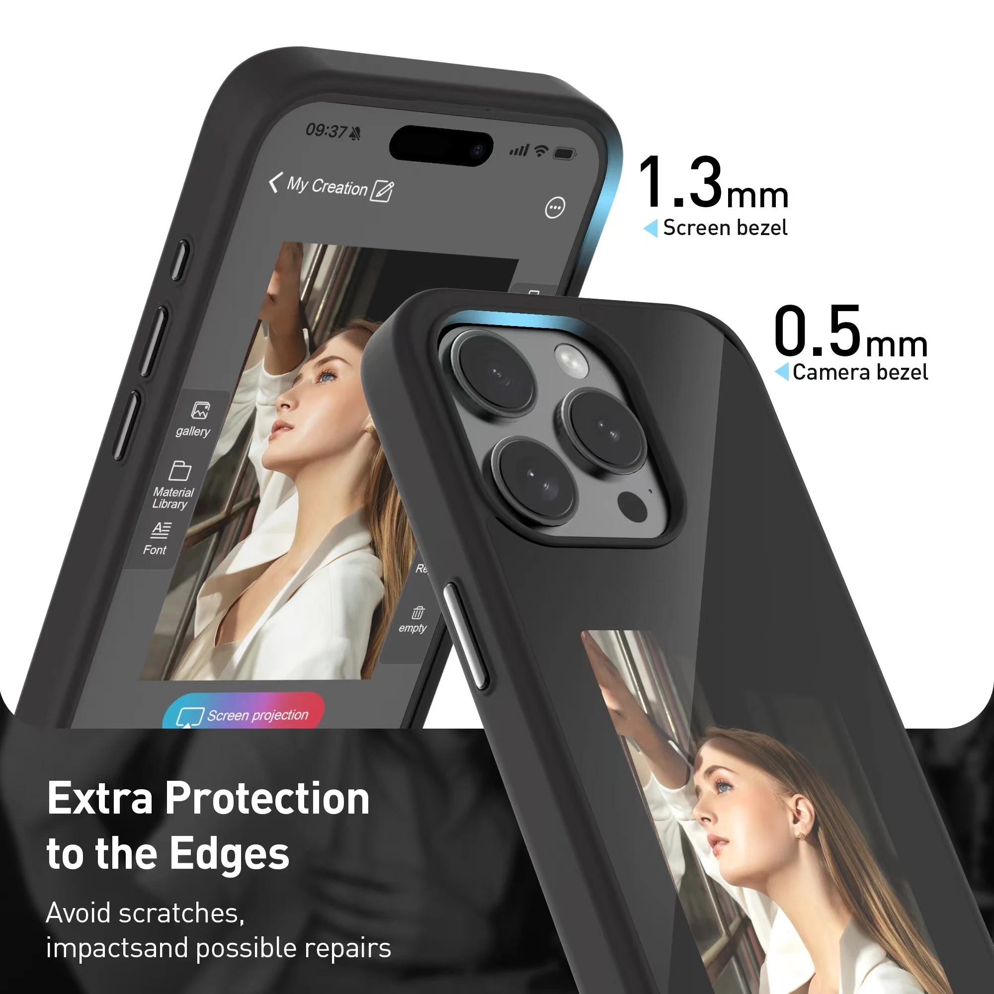 High Quality New Designer NFC Smart E Ink Screen Display Mobile Phone Accessories