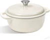 28cm beige inner white f enamel saucepan