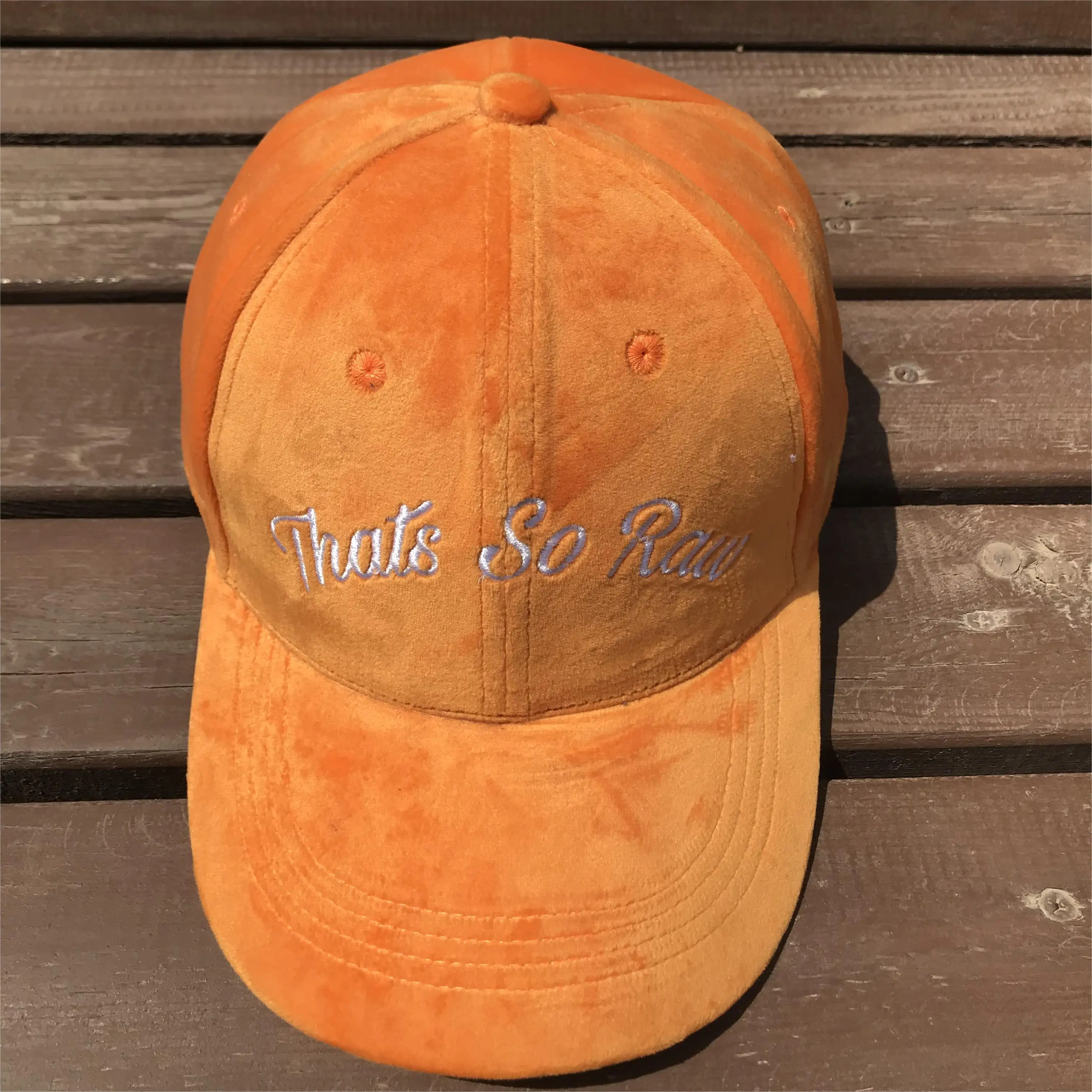 Factory Price Custom Winter Velvet Baseball Caps Hats With Embroidered