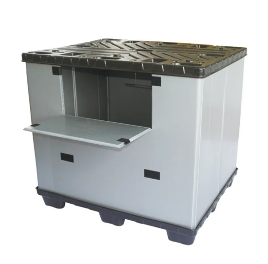 High Quality Foldable Stackable Automotive Parts Waterproof Storage Stacking Plastic PP Pallet Box Bin