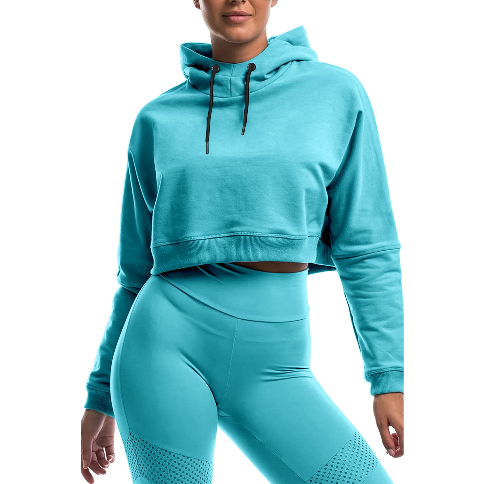 Plus Size Sweatpants And Hoodie Set Black Friday Short Top Hollow Back ...