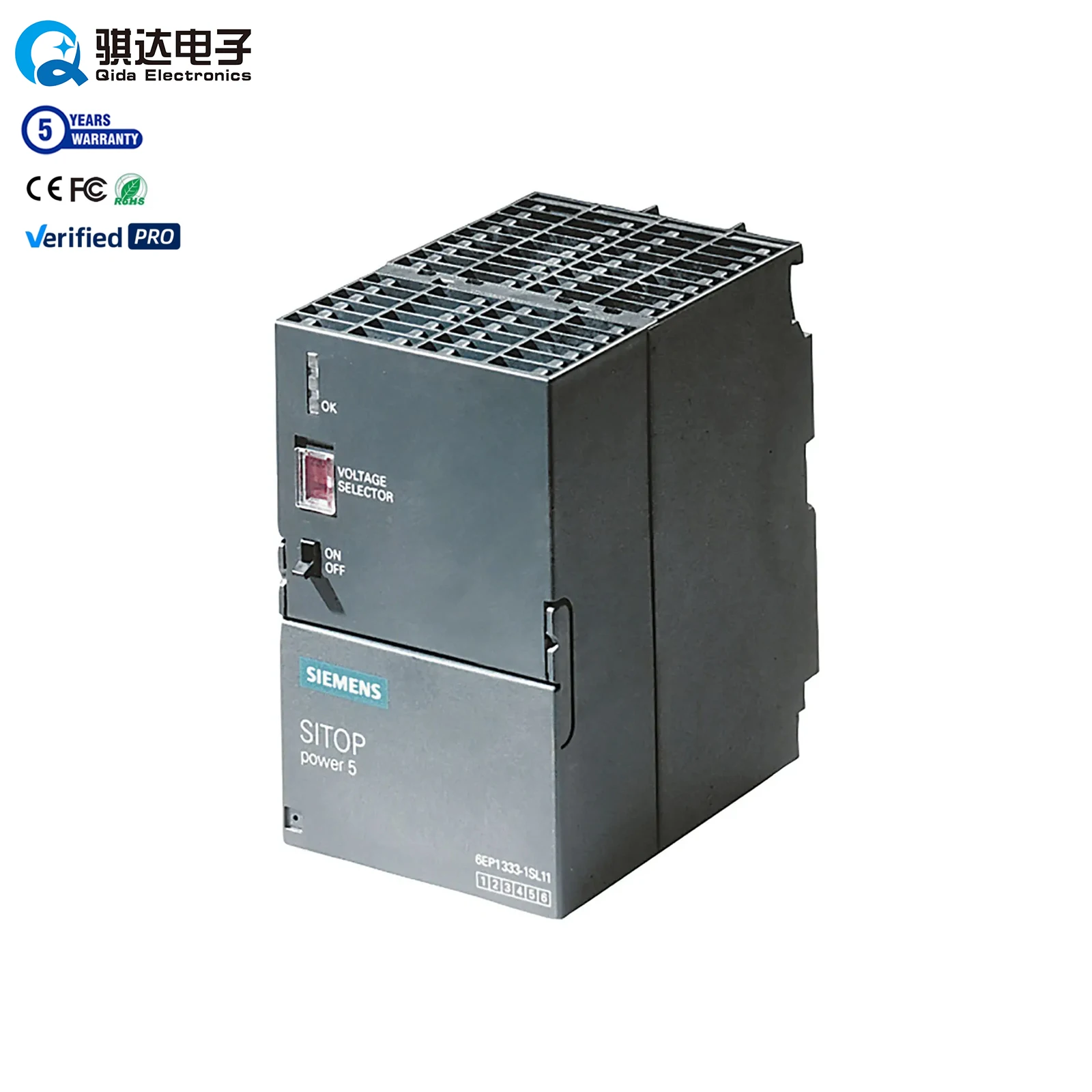 New Original Simatic S7 DIN Rail Power Supply 6ES7305-1BA80-0AA0 Siemens PLC Programmable Controller in Stock