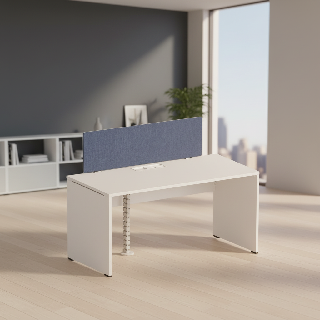 Economy Single Row Office Desk ABS Connection System Modern Wood Frame Durable Convertible Extendable Space Saving Workstation 3