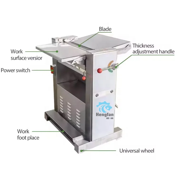 Professional Pork Skinner Machine Meat Peeler Processing Machine Fat Meat Removed Machine