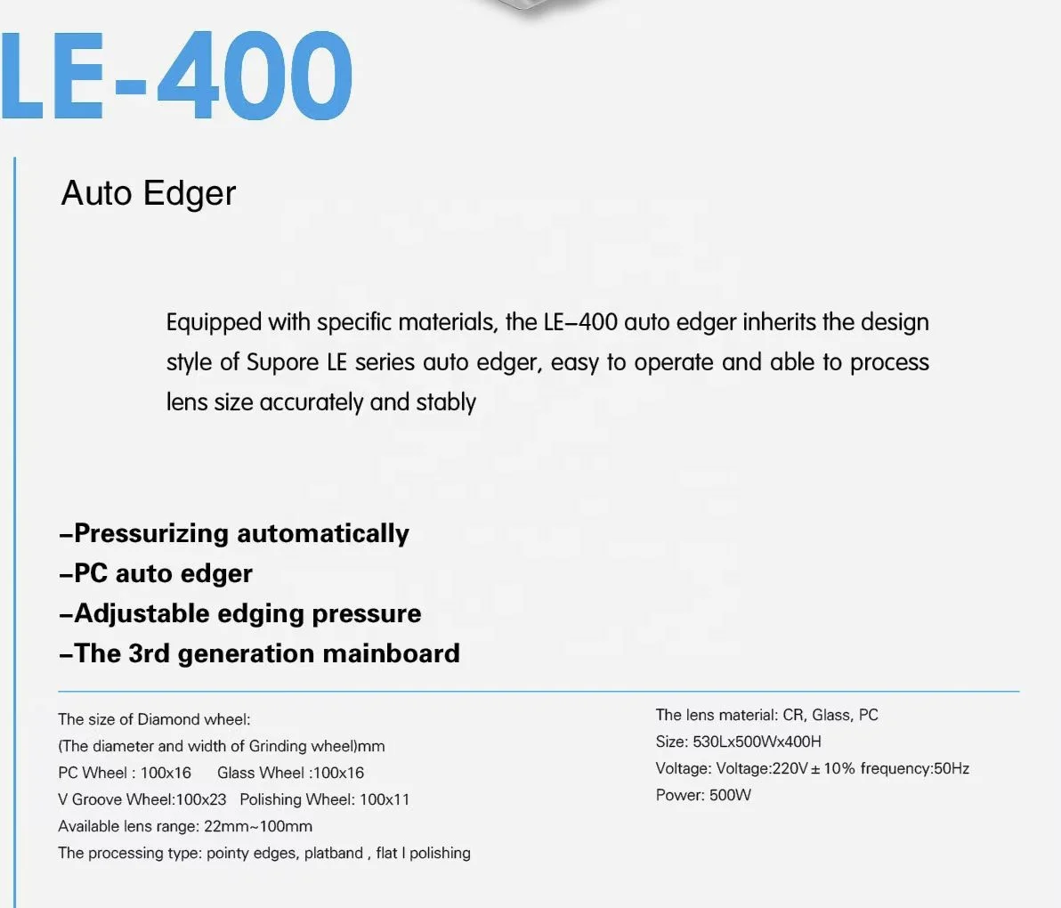 WDO Auto Edger Cut Lens Optical Instrument Process Lens Accurately and Stably Lens Machine for Eyeglass Shop Lab Clinic