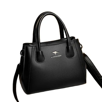 Fashion Pure Color Ladies Leather luxury bags women handbags shoulder hand bags