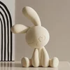 Y-resin flocking heartbeat rabbit-off white