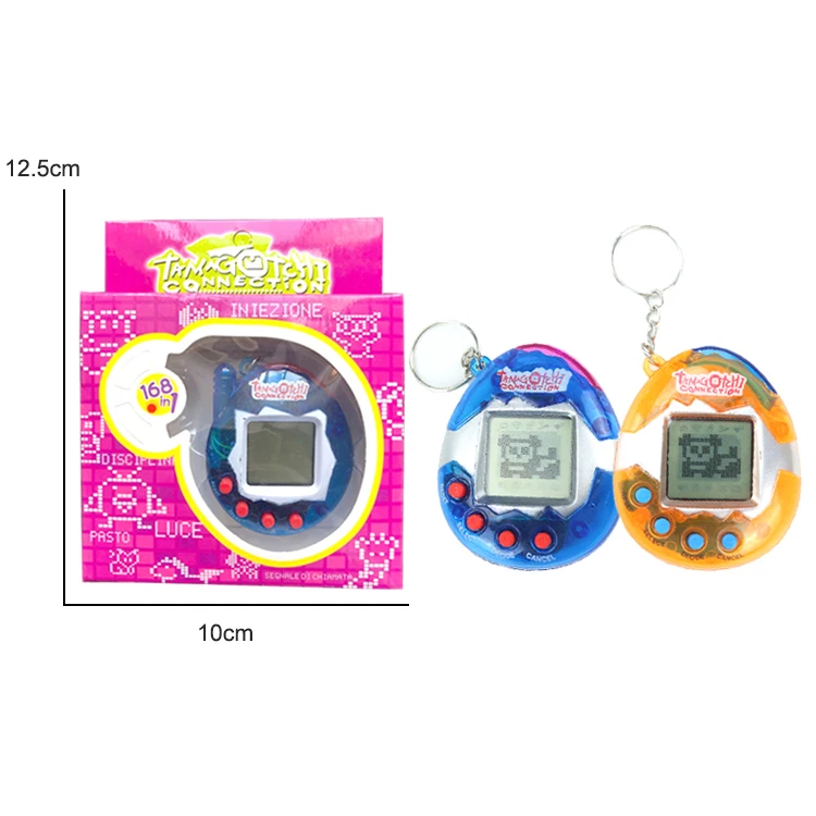 Transparent Color Tamagotchi Game  Handheld Game Electronic Pet