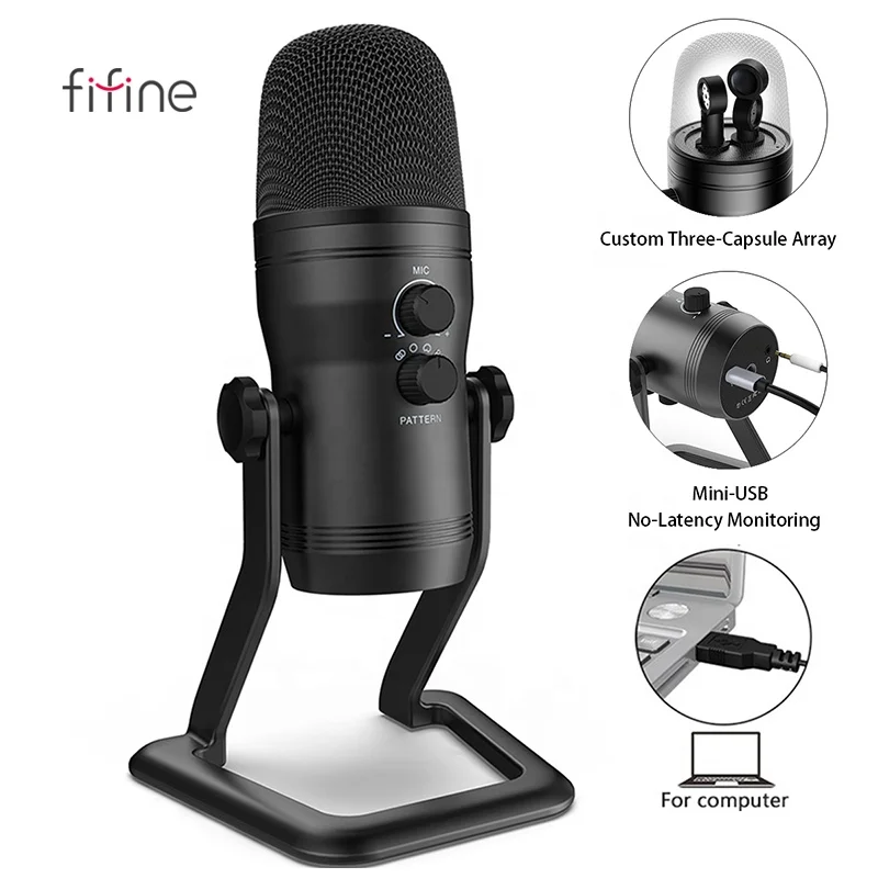 FIFINE K690 コンデンサーマイク - ASMR・ゲーム・ポッドキャスト用
