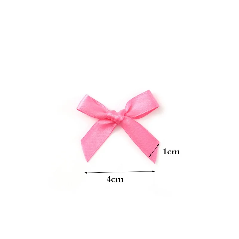 Bows With Twist Ties 100Pcs Mini Satin Ribbon Flowers Bows Wedding Decoration Gift Craft Mix... Pink Bows For Cake