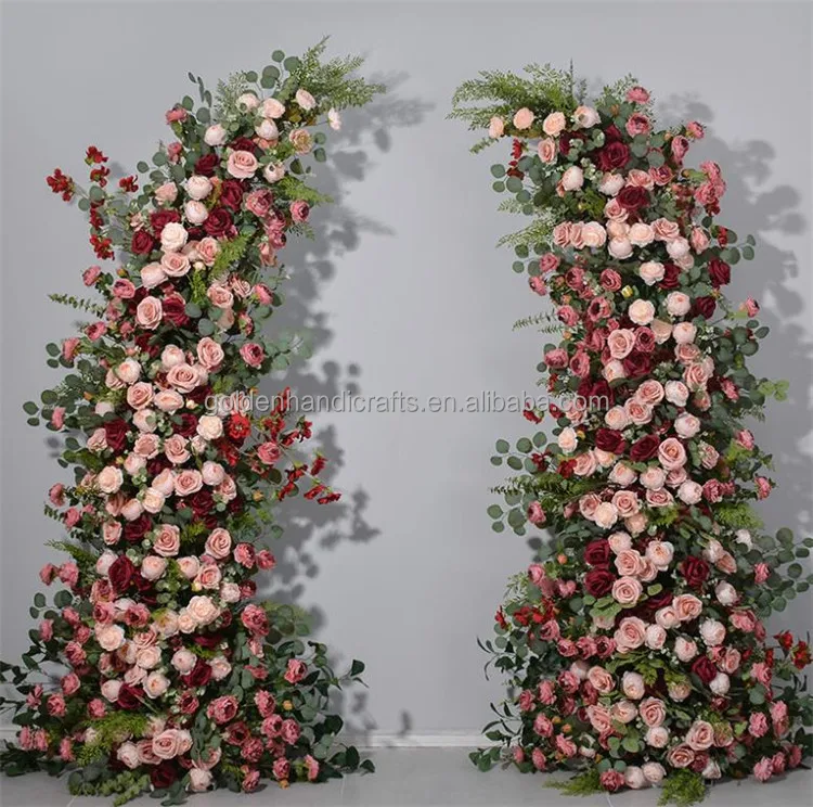 Straight Roses Arch Vintage Backdrop Standing Flower Arch Customized Wedding Entrance ...