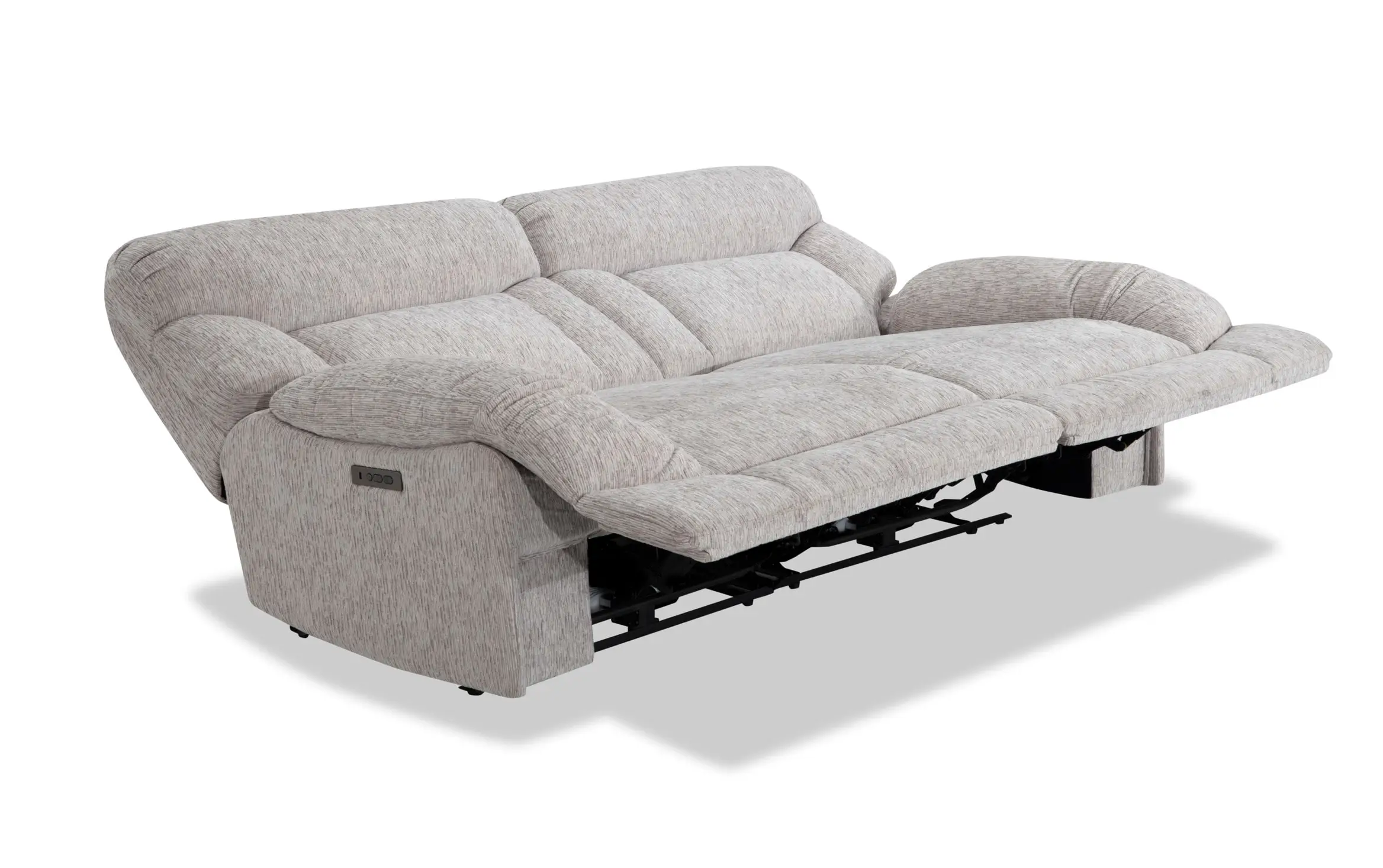 CY Massage Heated 360 Degree Power Swivel Rocker Recliner Chair Lazy Sofa With Cup Holders for Living Room