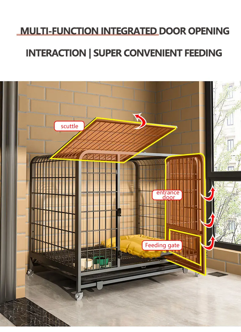 Stainless Steel Pet Dog Cat Cage Indoor House With Removable Plastic Tray Buy Cages For Dog