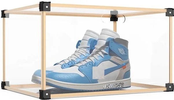 High Transparent Acrylic Sneaker Shoe Box AJ Storage Display Case Shoe ...