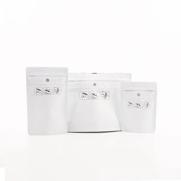 Custom Printed Stand up Child Resistant Packaging Pinch and Slide Mylar Smell Proof Bags