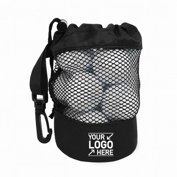 Wholesale/customized Logo Golf Ball Mesh Bag Polyester Ball Nylon Mesh