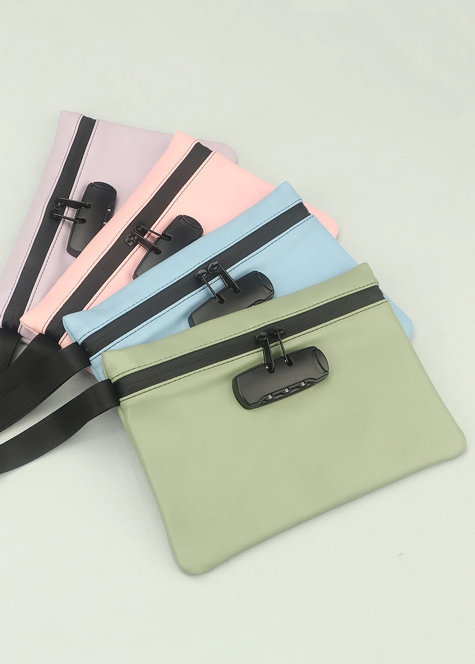 Firedog Custom Smell Proof Bag With Combination Lock Pu Leather Carbon