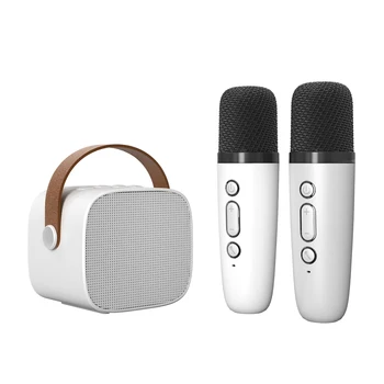 sound speaker best gift for kids Pink Mini Bluetooth Microphone Speaker Set for Home Outdoor Entertainment KTV