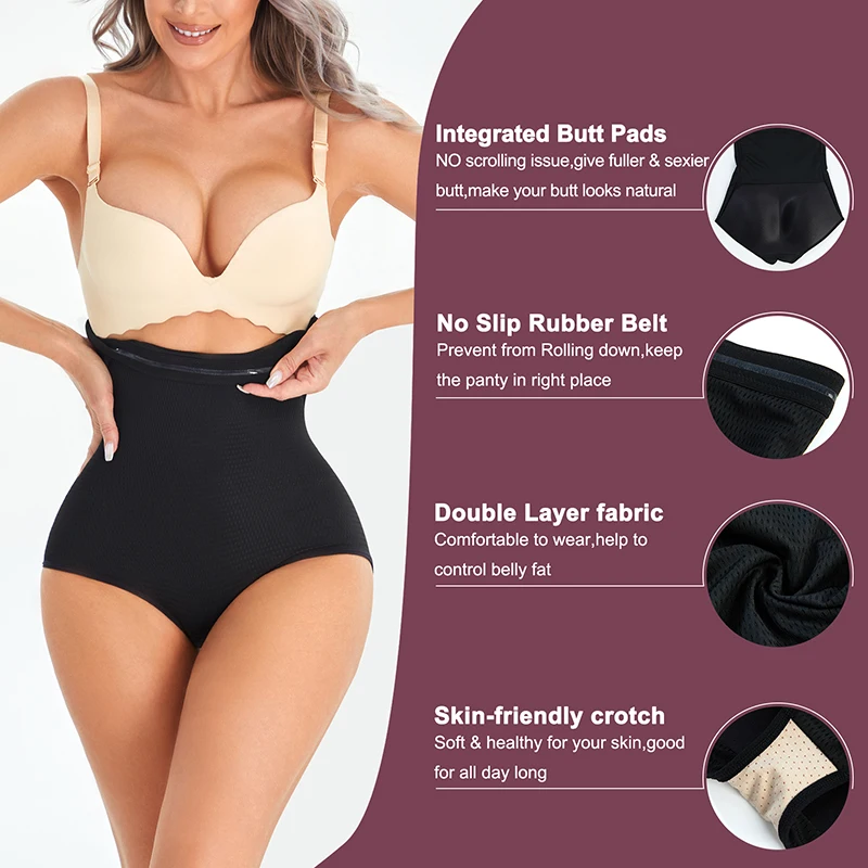 Women Breathable Bbl Shapewear Shorts Tummy Control Sexy Underwear ...