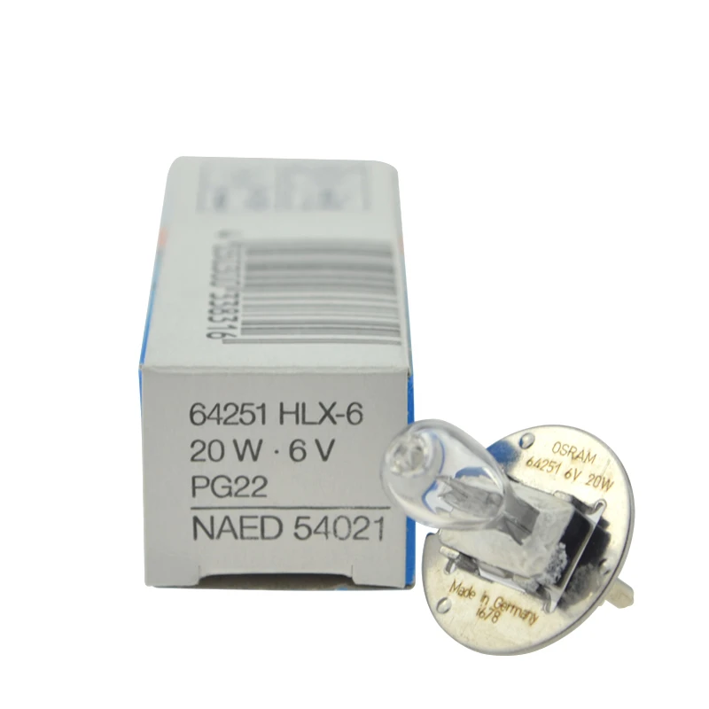 OSRAM 64260 Microscope Bulb 12V30W Slit Lamp HLX64251 6V20W Zeiss Halogen
