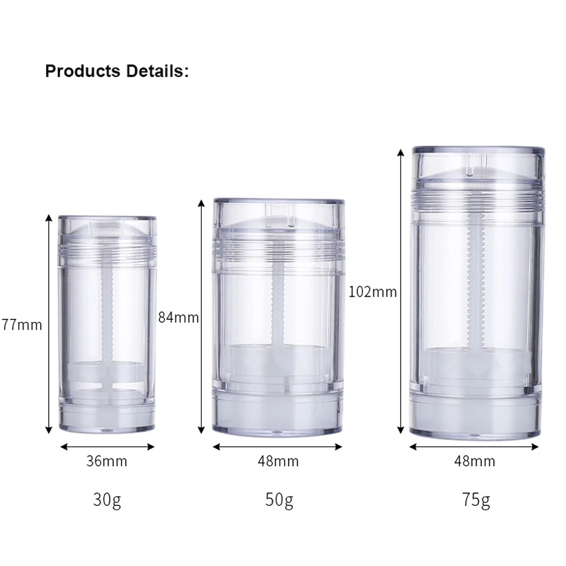 Customized 15g 30g 50g 75g Matte Black Sunscreen Container Plastic ...