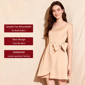 Elegant and Casual Sleeveless Bow Dress for Women