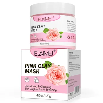 Factory supports private label high-quality mud face mask brightening skin moisturizing rose clay facial mask
