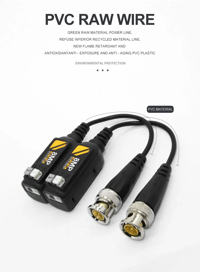 CCTV Accessories AHD CVI TVI HD passive 8MP Video Balun Efficient transmission