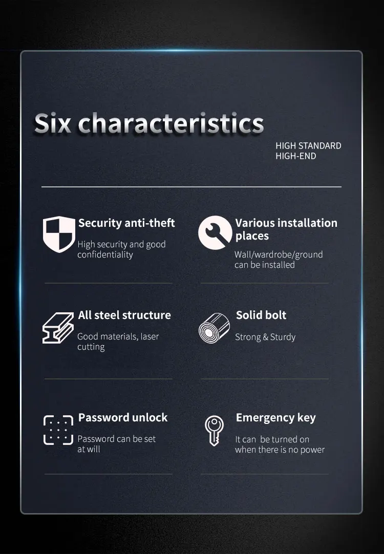 CEQSAFE Home Digital In-Floor Safe Hidden Wall Safe Box Top Opening Drawer Safe supplier