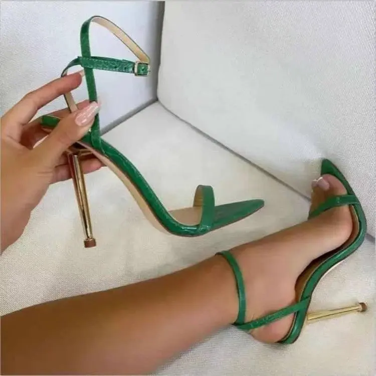 Cklass 625-04 Zapatos Mujer Sandalia Tacón 10 cm Verd