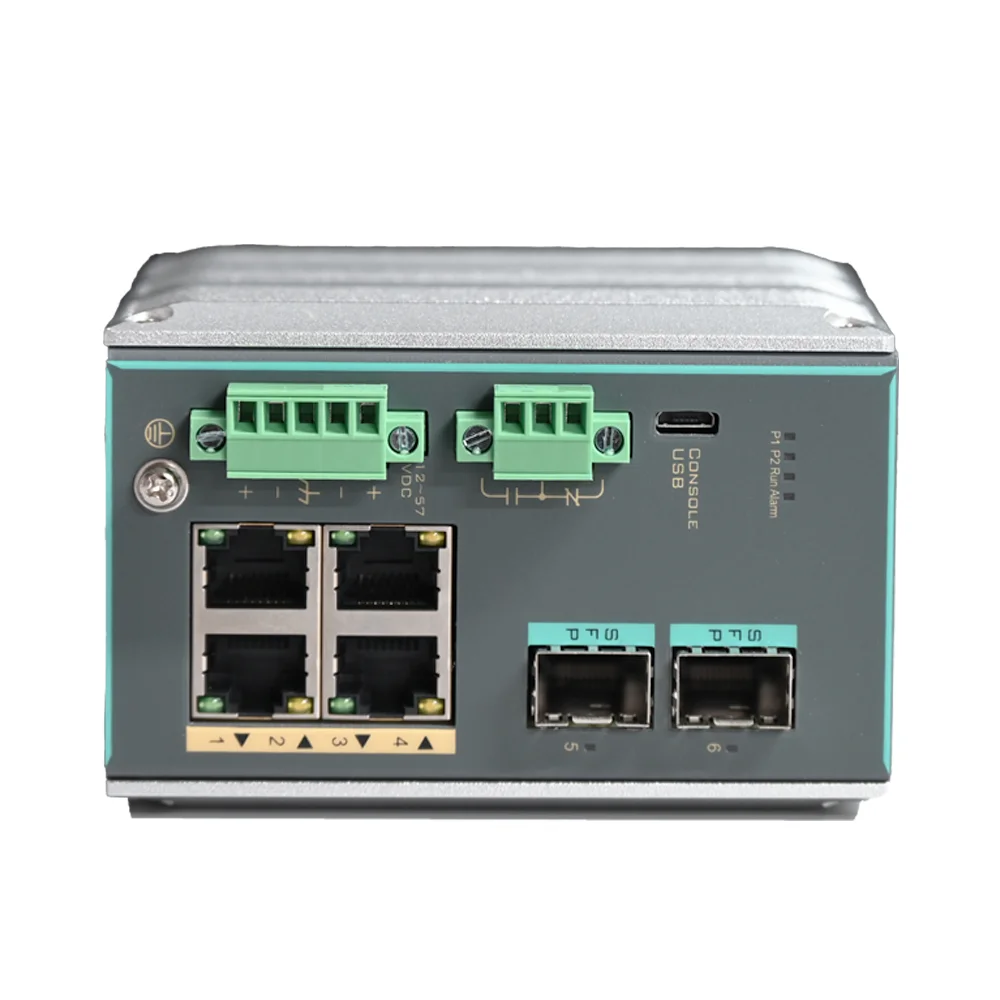 HSR/PRP Dual Redundancy 6-Port TSN Unmanaged Industrial Ethernet Switch for Zero Downtime Production Lines
