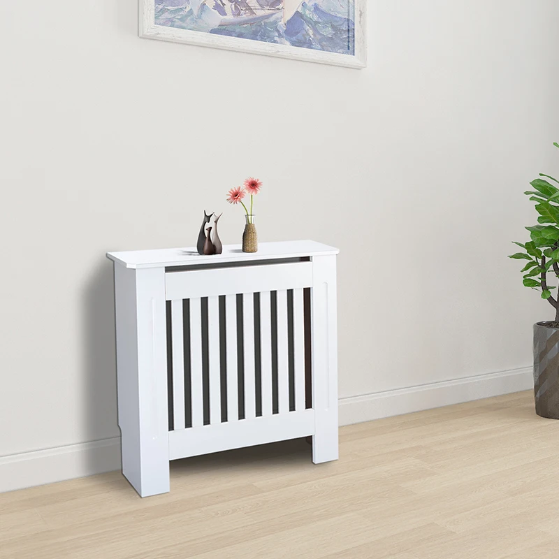 Высокое Качество Современная крышка радиатора декоративный шкаф деревянный белый Окрашенный корпус нагревателя
