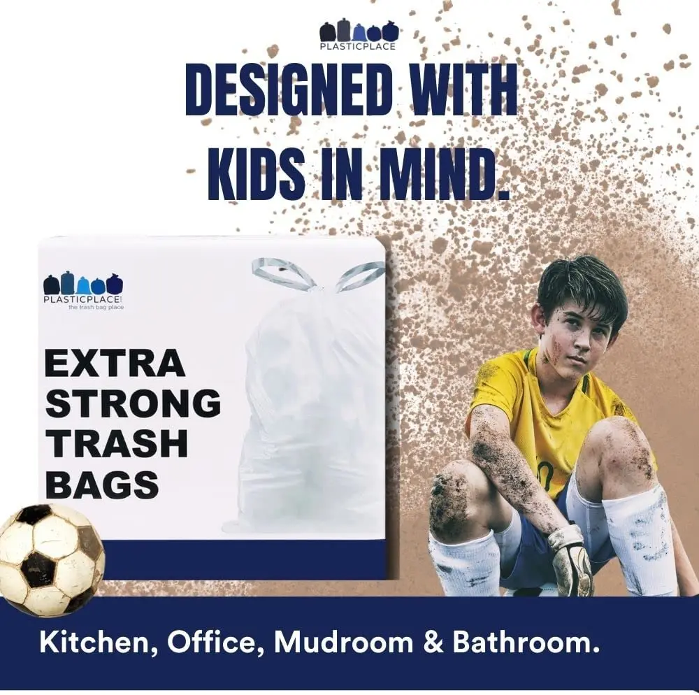 Grs Recycling Materials Tall Kitchen Trash Bags 13 Gallon Drawstring