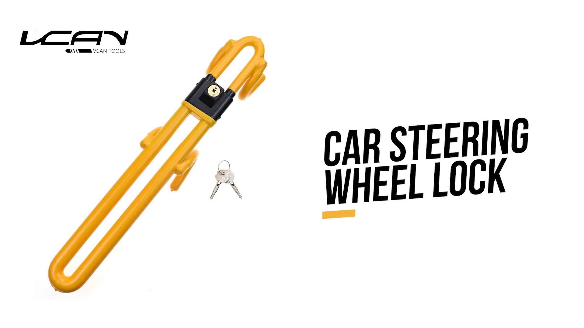 Durable Heavy Duty Carbon Steel Vehicle Steering Wheel Lock Universal